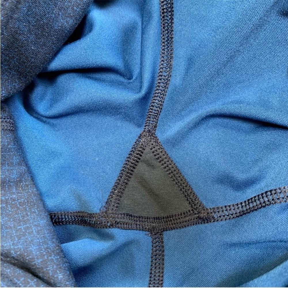 Lululemon Wunder Under Crop II Full-On Luon Exploded Sashico Inkwell Rugged Blue - Picture 9 of 13